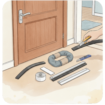 door bottom seal thumb