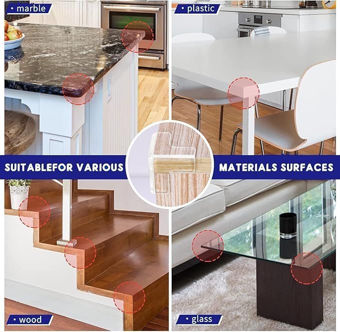 T-shaped baby corner protectors, baby corner guards, child safety corner protectors, silicone corner protectors, baby proofing - Image 3