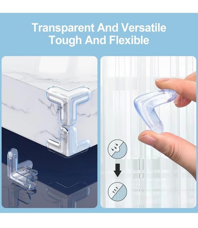 T-shaped baby corner protectors, baby corner guards, child safety corner protectors, silicone corner protectors, baby proofing - Image 4