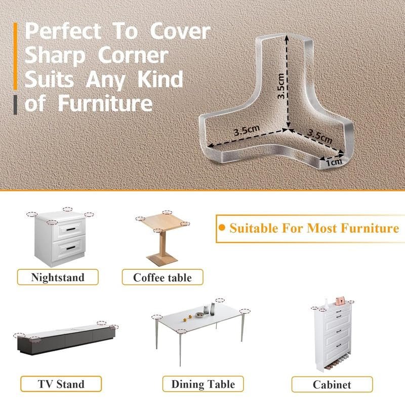 T-shaped baby corner protectors, baby corner guards, child safety corner protectors, silicone corner protectors, baby proofing - Image 5