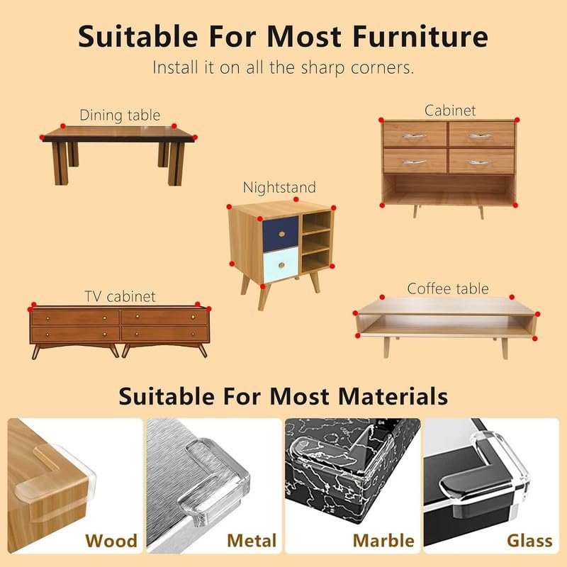 T-shaped baby corner protectors, baby corner guards, child safety corner protectors, silicone corner protectors, baby proofing - Image 6